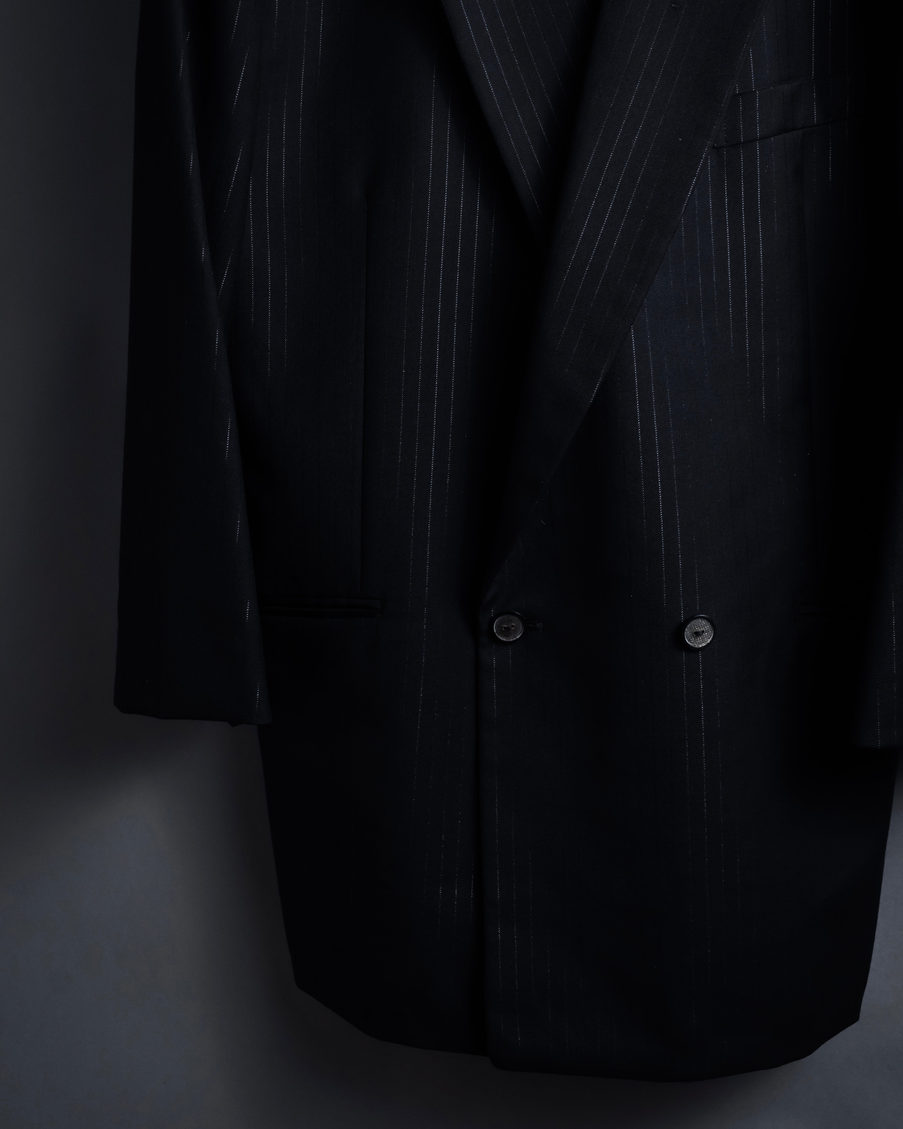 "BALENCIAGA" Chalk stripe pattern long silhouette set up