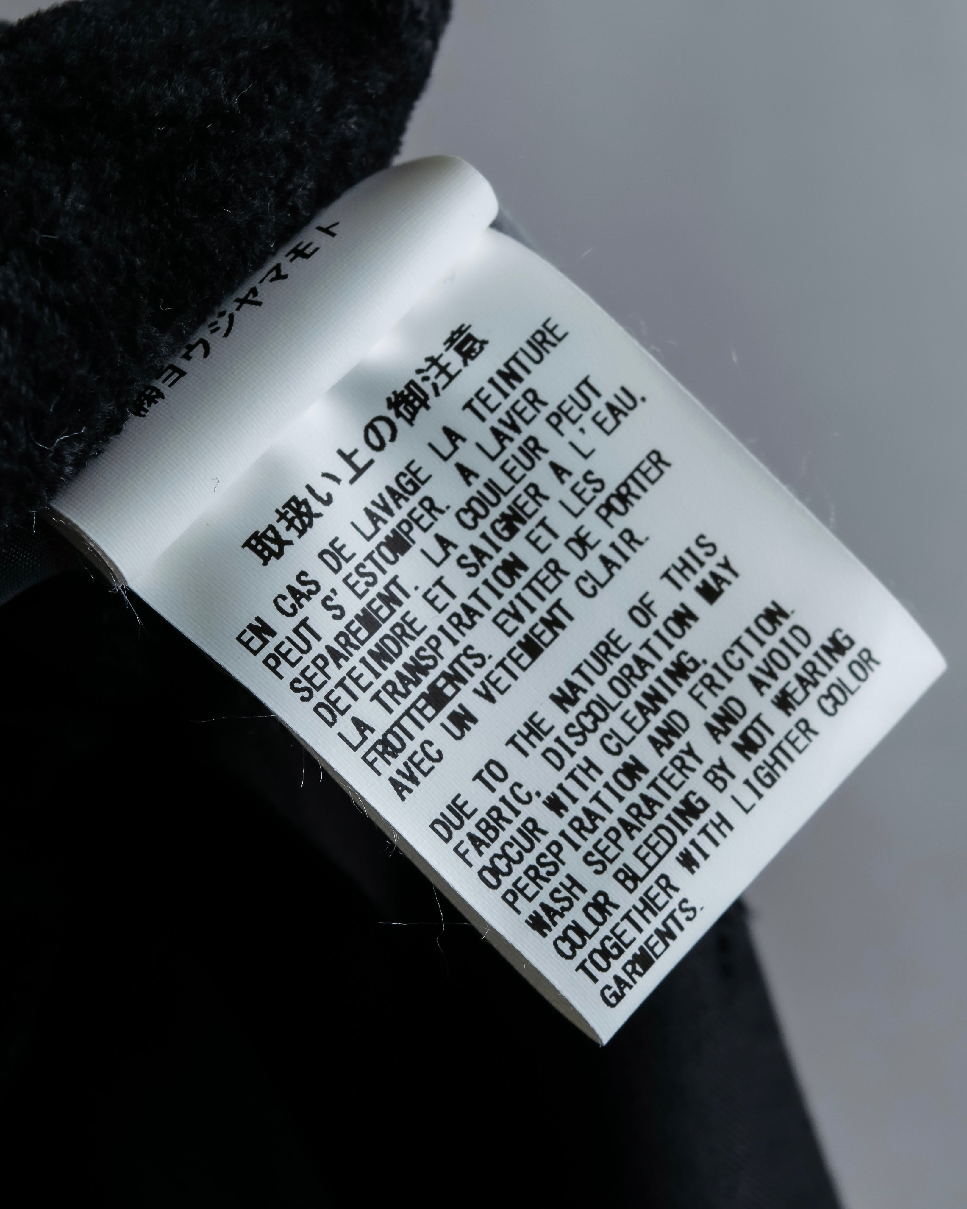 "YOHJI YAMAMOTO +NOIR" Asymmetrical slit sarouel slacks