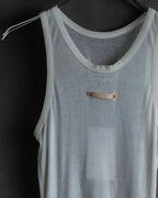 "MAISON MARGIELA" Stitch design net sheer tank top