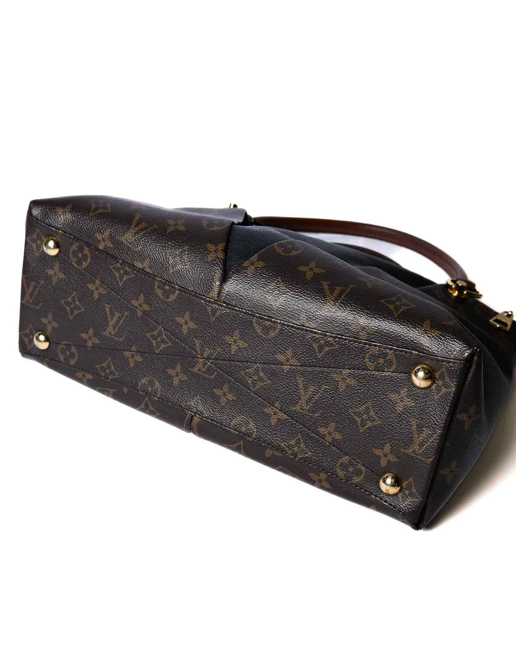 LOUIS VUITTON/ “V Tote mm” Monogram Canvas & Leather Handbag