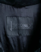 "HERNO" Laser cutwork design structured black dress