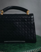 –SPECIAL– "BOTTEGA VENETA"
Late 80s–Early 90s Intrecciato trapezoid leather bag