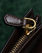 "PRADA" Logo engraved canvas combination long wallet