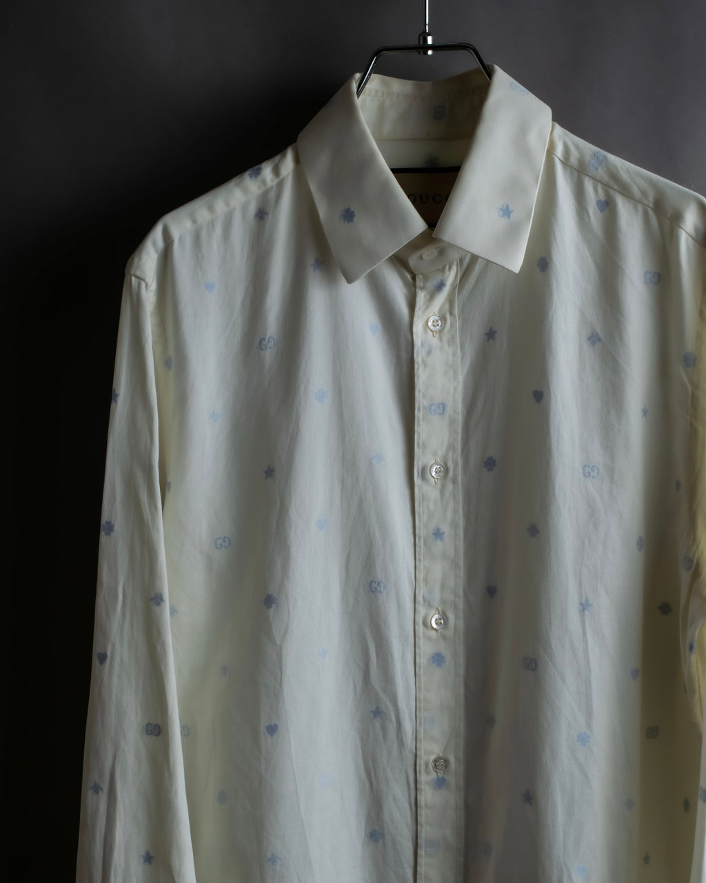 "GUCCI" Iconic embroidered pattern cotton shirt