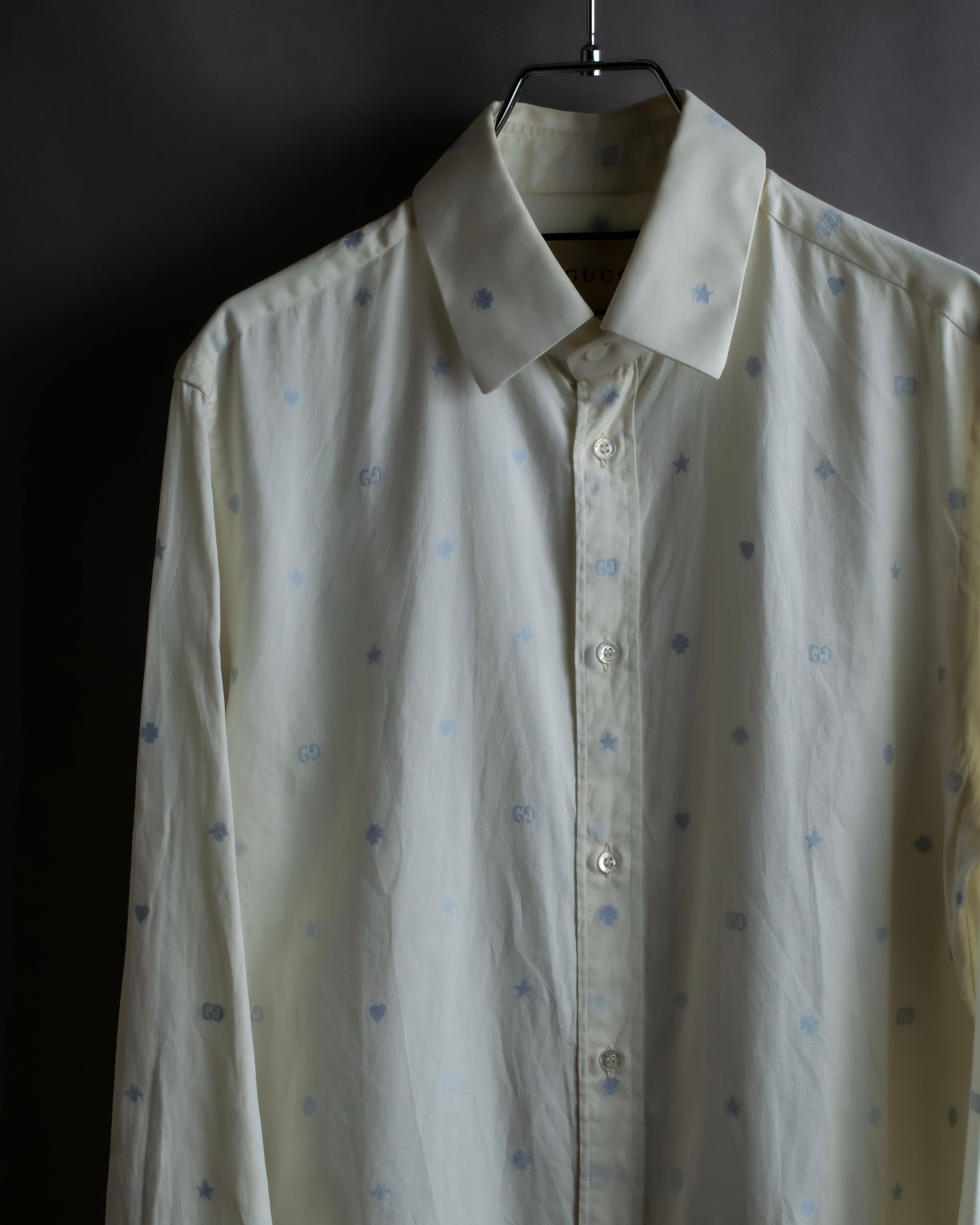 "GUCCI" Iconic embroidered pattern cotton shirt