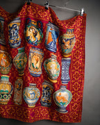 “GUCCI” 2016–2020 Ceramic motif silk foulard scarf