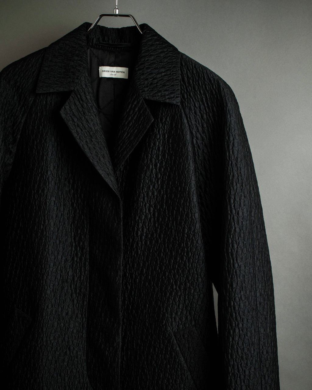 "DRIES VAN NOTTEN" Relief  jaguard uneven design chester coat