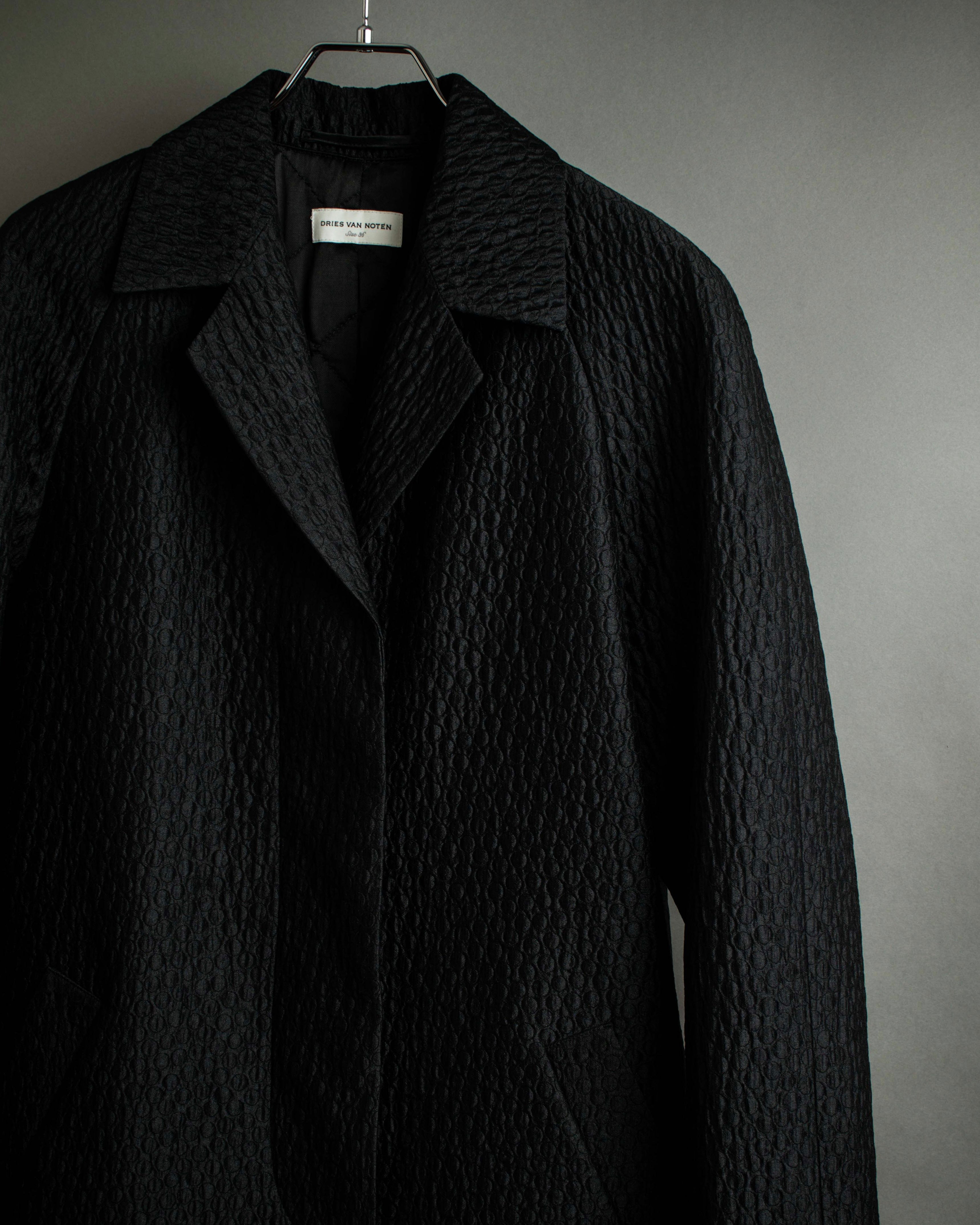 "DRIES VAN NOTTEN" Relief  jaguard uneven design chester coat