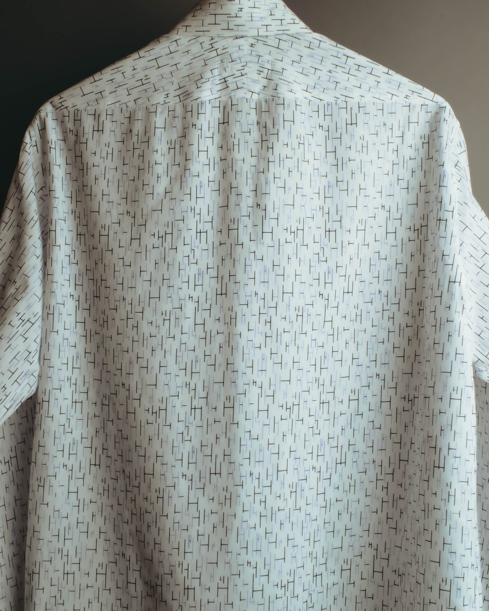 "Hermès" 00's-10's Monogram print cotton long sleeve shirt