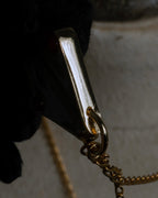 "BALENCIAGA" Red cabochon symmetrical design necklace