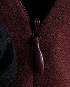 "JEAN PAUL GAULTIER" Beautiful drape burgundy wide slacks