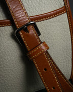 "Dooney & Bourke" Patch front design Two-tone leather shoulder bag