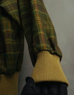 "Christian Dior" 80's-90's Wool plaid blouson and trousers set