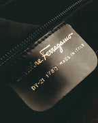 "Salvatore Ferragamo" Crocodile embossed Gancini shoulder bag
