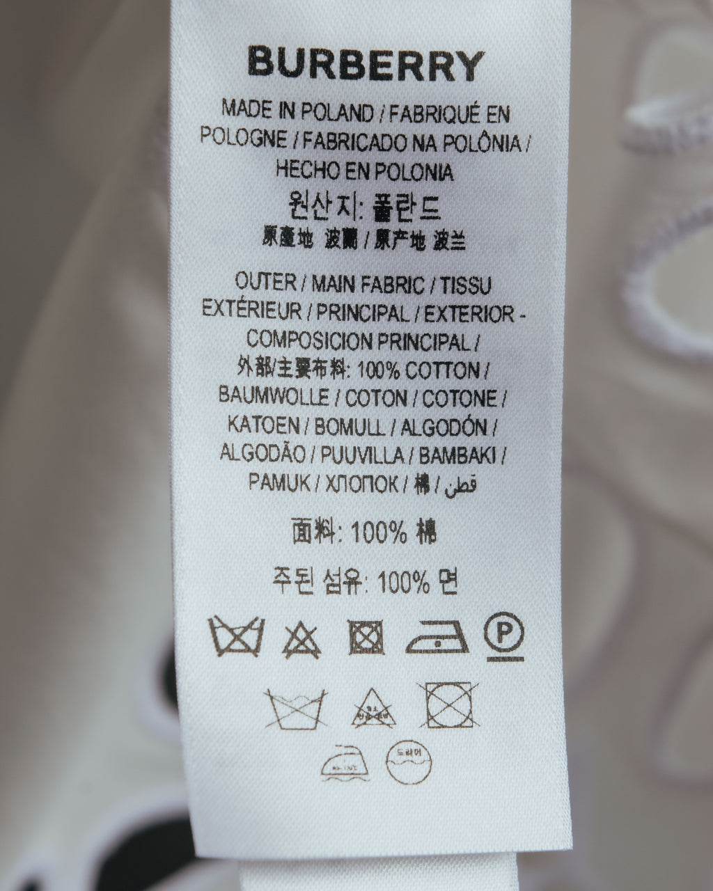 “BURBERRY” 2018-2022 Cutwork embroidered cotton shirt