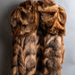 Vintage gradient fur hooded jacket