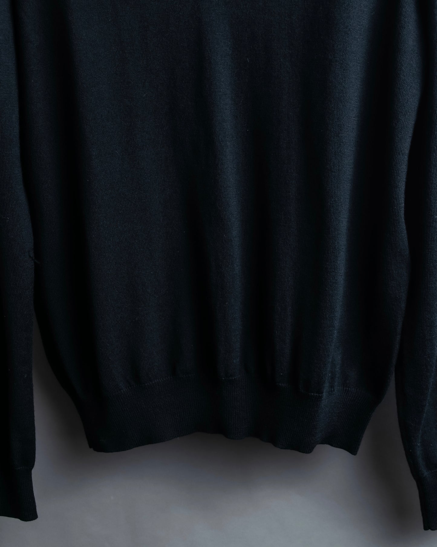 "PRADA" V-neck relaxed wool high gauge knit pullover