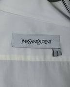–SPECIAL– "Yves Saint Laurent" 00’s Tuxedo bib-front wing-collar dress shirt