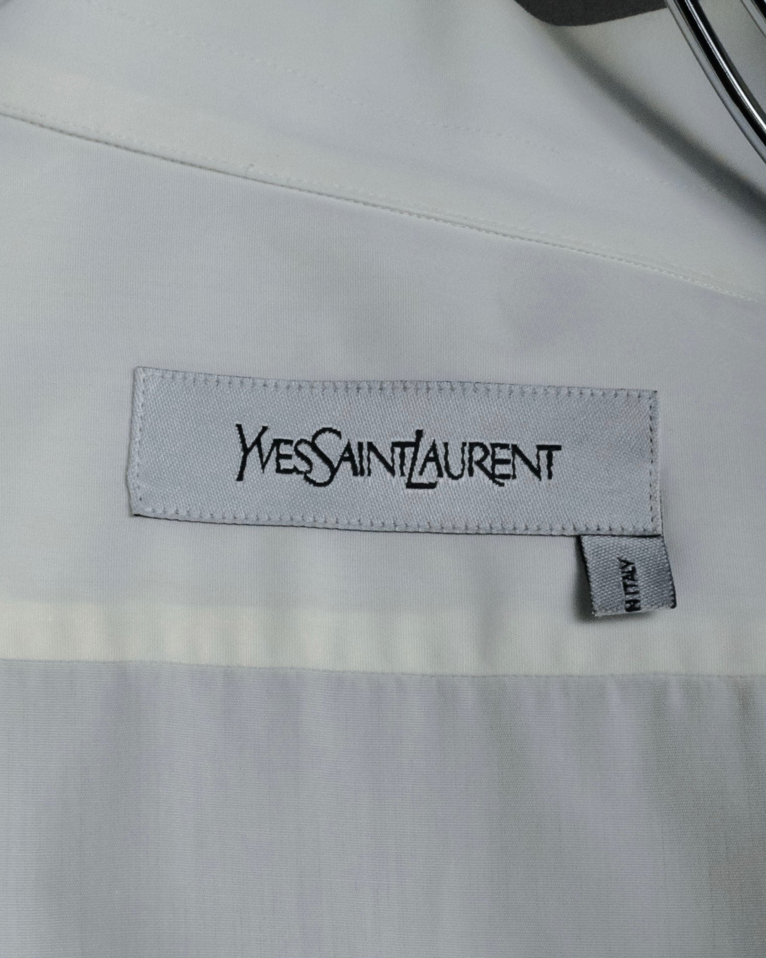 –SPECIAL– "Yves Saint Laurent" 00’s Tuxedo bib-front wing-collar dress shirt