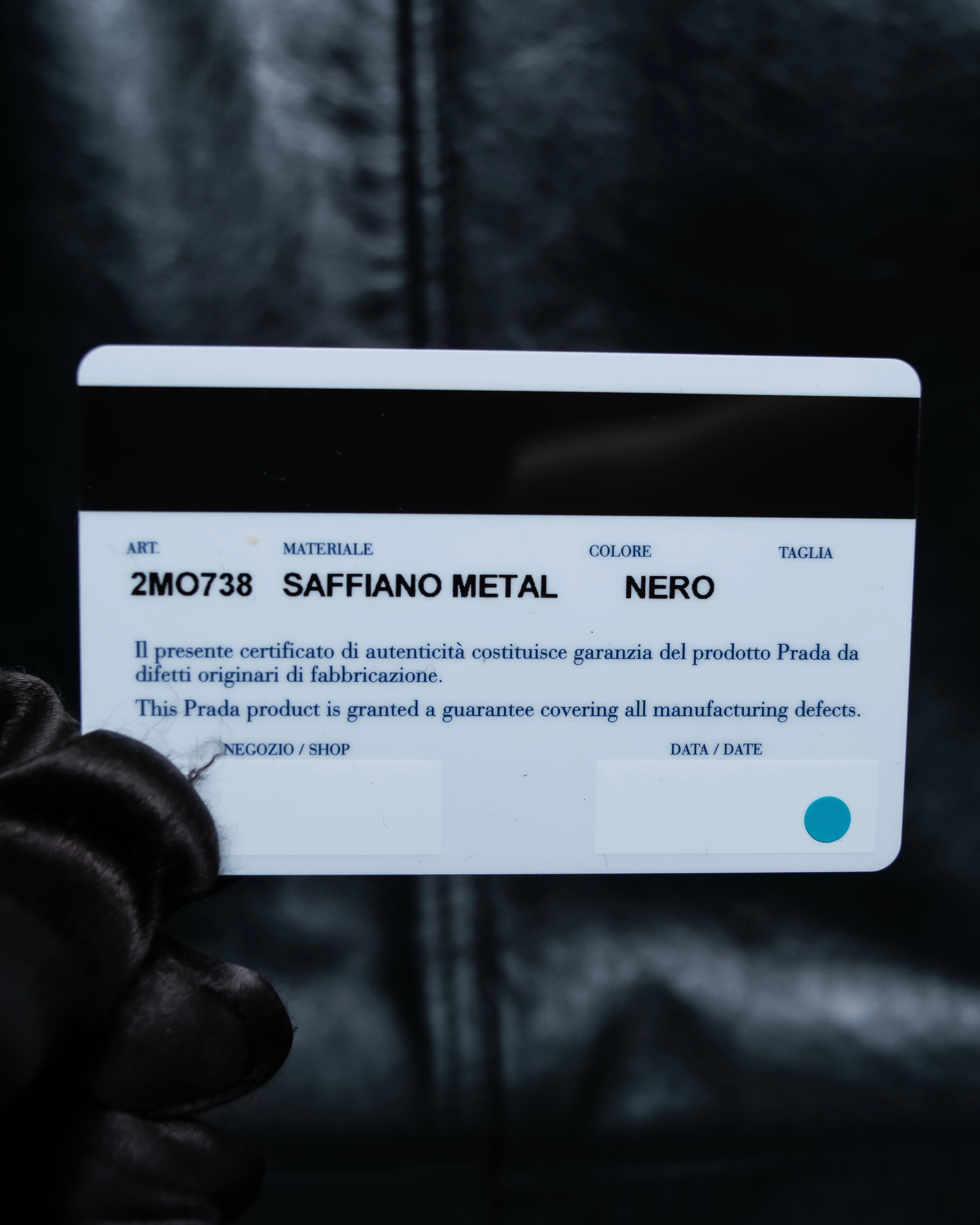 “Prada” Saffiano leather triangle logo wallet