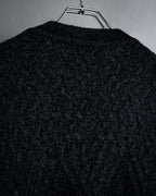 “Yves Saint Laurent” 90’s Textured diamond pattern cardigan