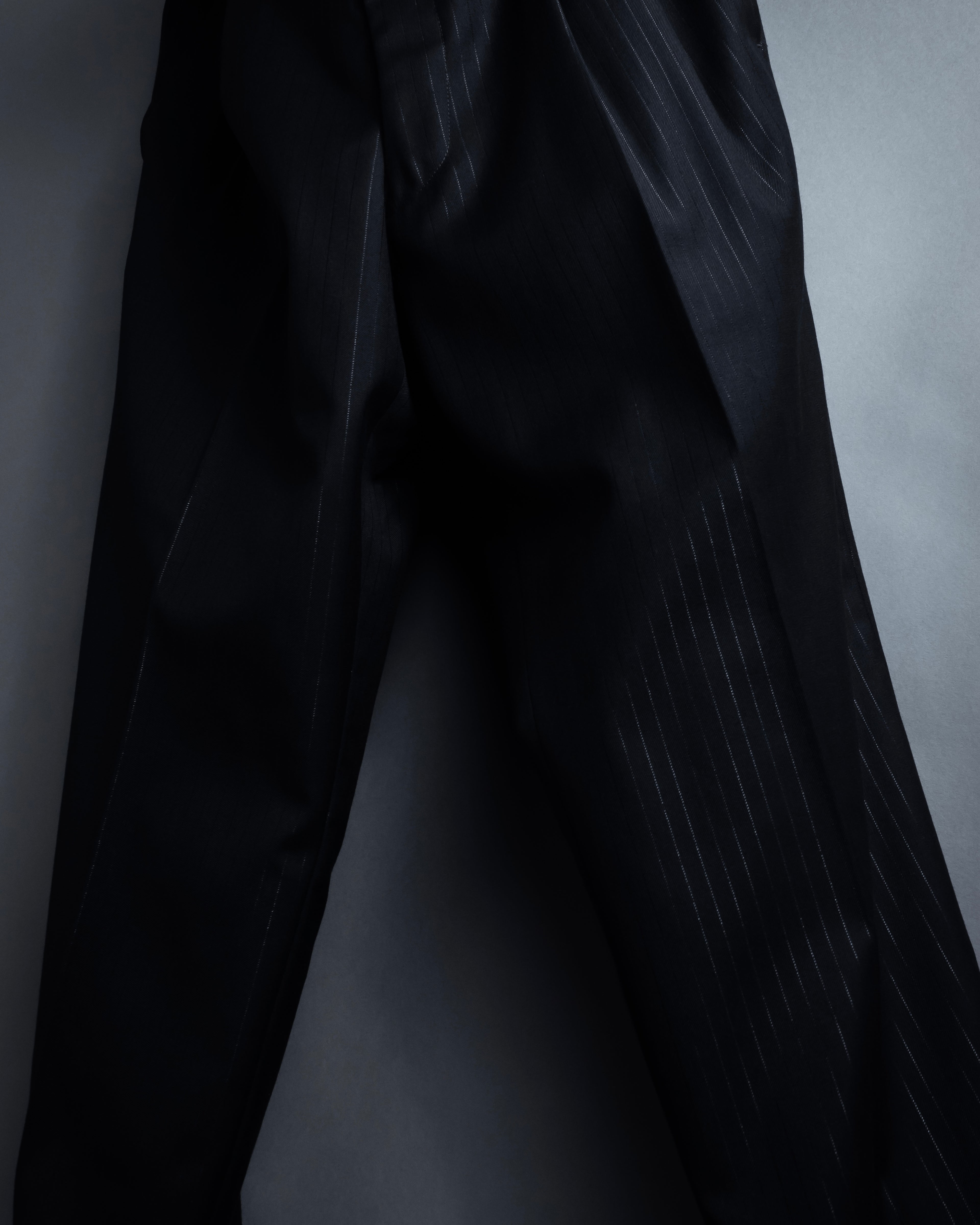 "BALENCIAGA" Chalk stripe pattern long silhouette set up