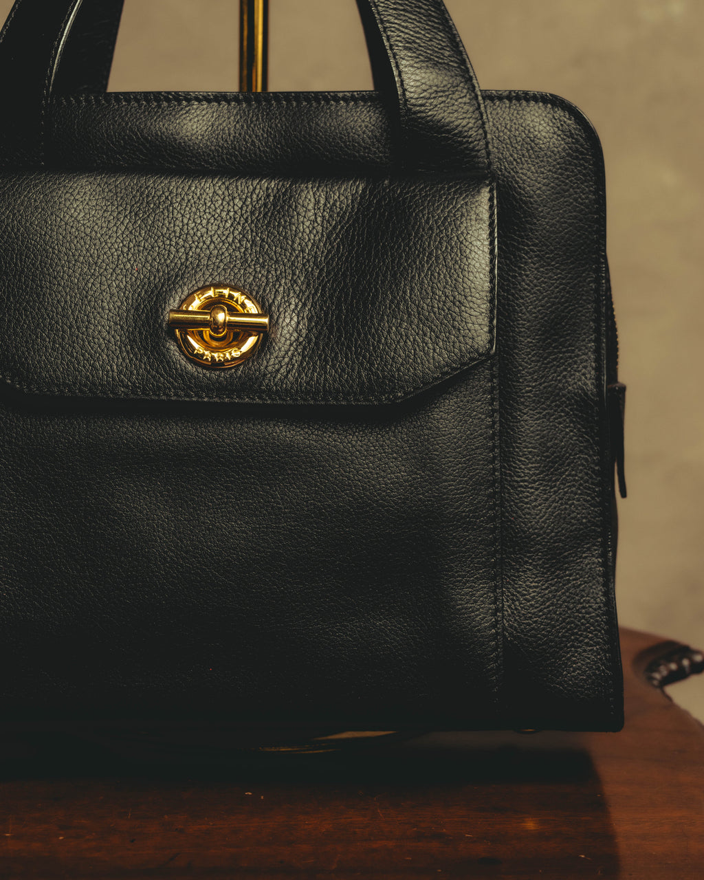"CELINE" 80's-90's Classic leather top-handle bag