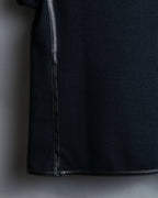 "GUCCI" Leather piping design box sleeve T-shirt