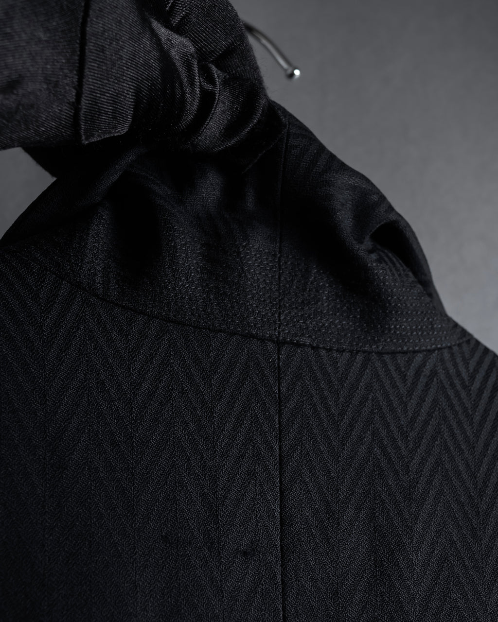 “Christian Dior” 90’s sculpted herringbone chester coat