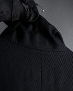 “Christian Dior” 90’s sculpted herringbone chester coat