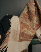 “Christian Dior“ 80’s-90’s Floral jacquard fringed stole