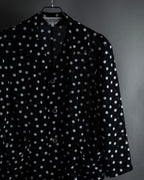"robe de chambre COMME des GARCONS" 2002SS White dot pattern open collar shirt