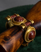 "LOEWE" Gold metal dome motif bracelet