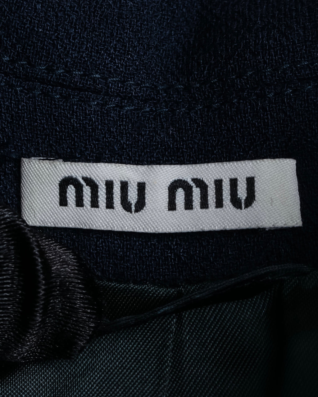 "MIU MIU" Double breasted rounded wool peacoat