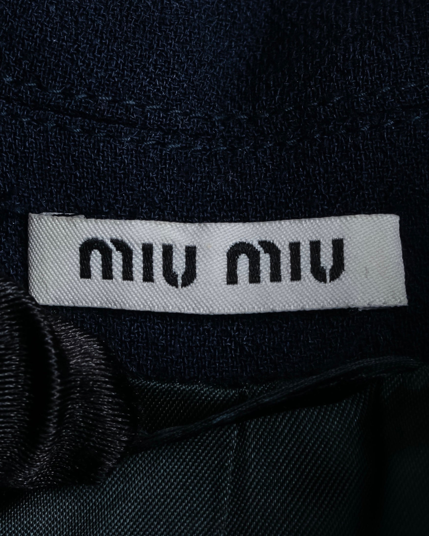 "MIU MIU" Double breasted rounded wool peacoat