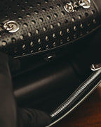 "Salvatore Ferragamo" 2010's-20's Ivory perforated leather chain shoulder bag
