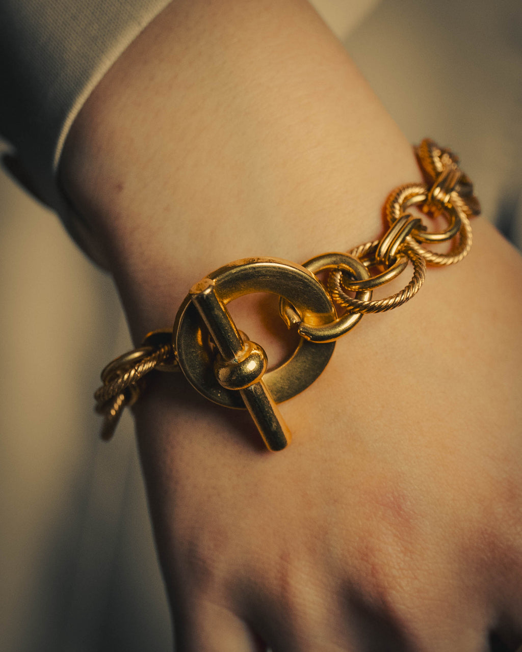 –SPECIAL– "CELINE" 90's Sculptural link bracelet