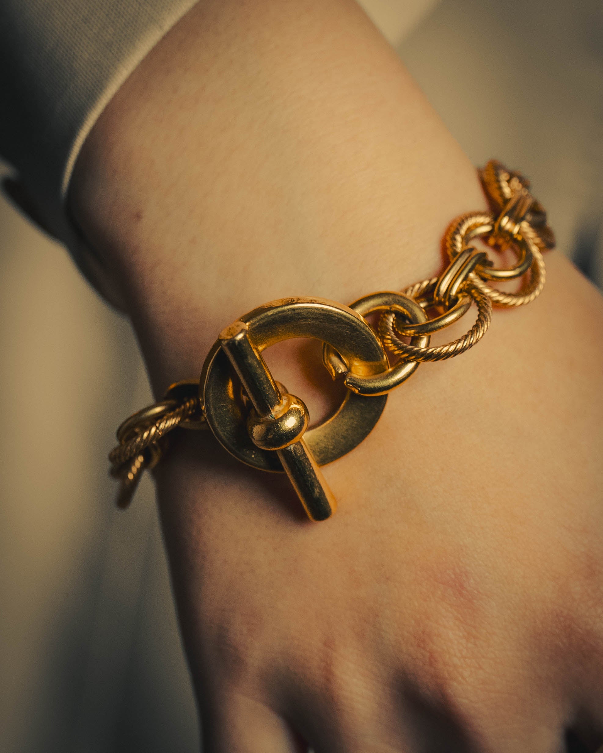 –SPECIAL– "CELINE" 90's Sculptural link bracelet