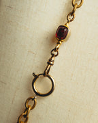 -SPECIAL - “CHANEL” 70’s-80’s Gripoix glass cabochon charm sautoir necklace