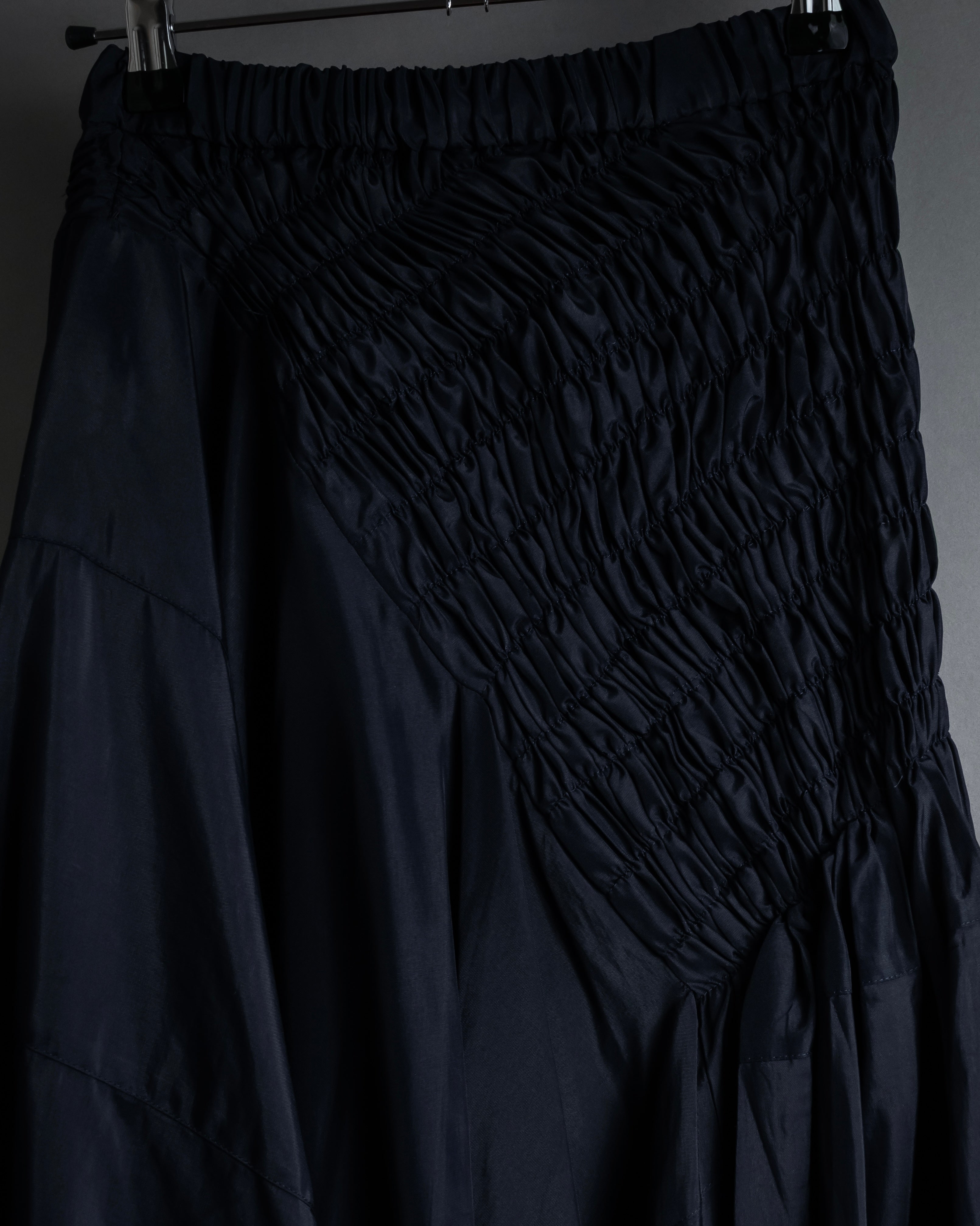 "COMME des GARÇONS" 90SS triacetate smocked asymmetric skirt