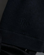 "Christian Dior" Satin ribbon waist detail hooded dress