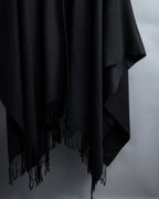 "BALENCIAGA" Fringe design open front cape