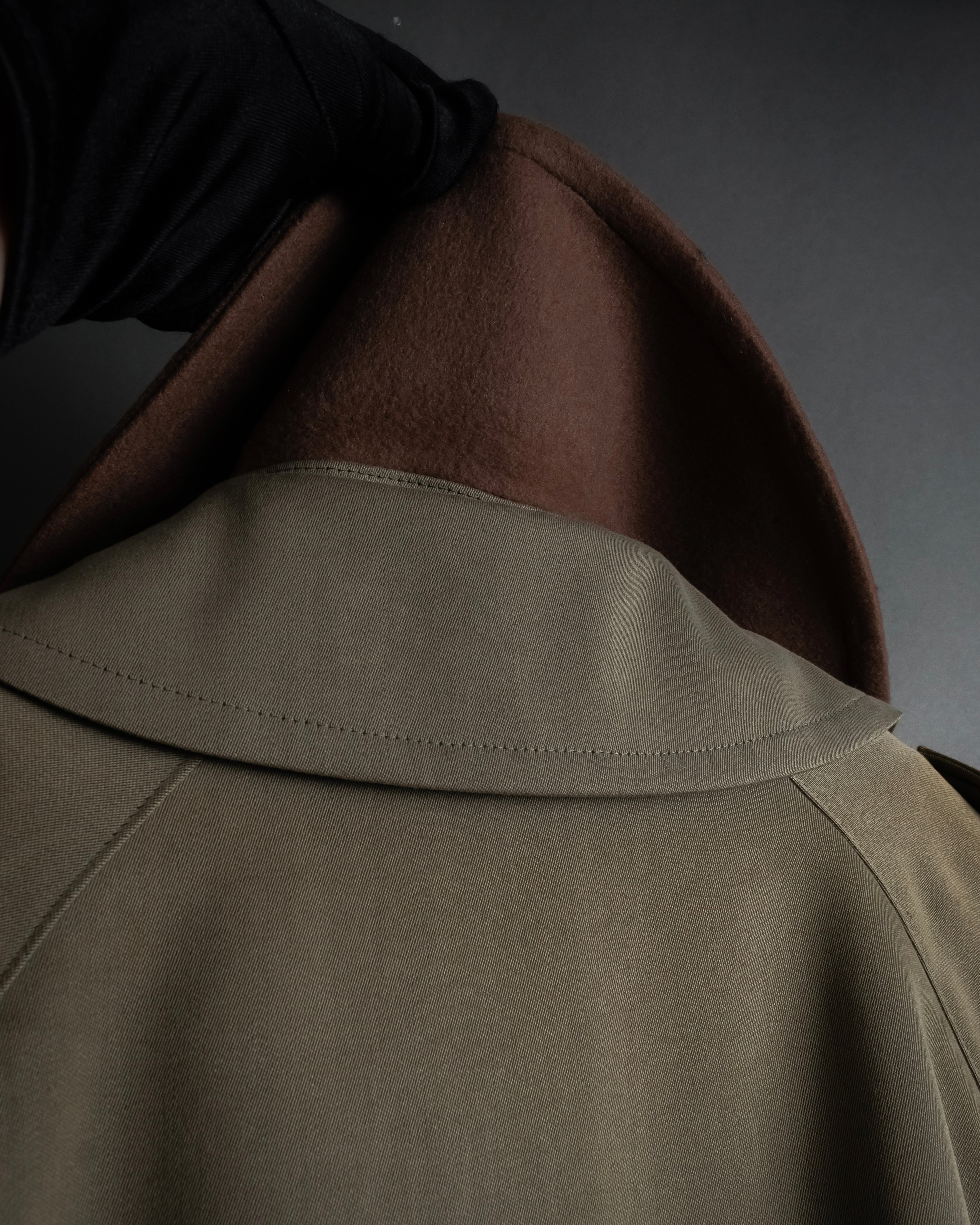 -SPECIAL- "Burberrys" 90's Collar switching two-tone trench coat