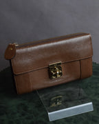 "Chloe" Fleur motif design leather long wallet