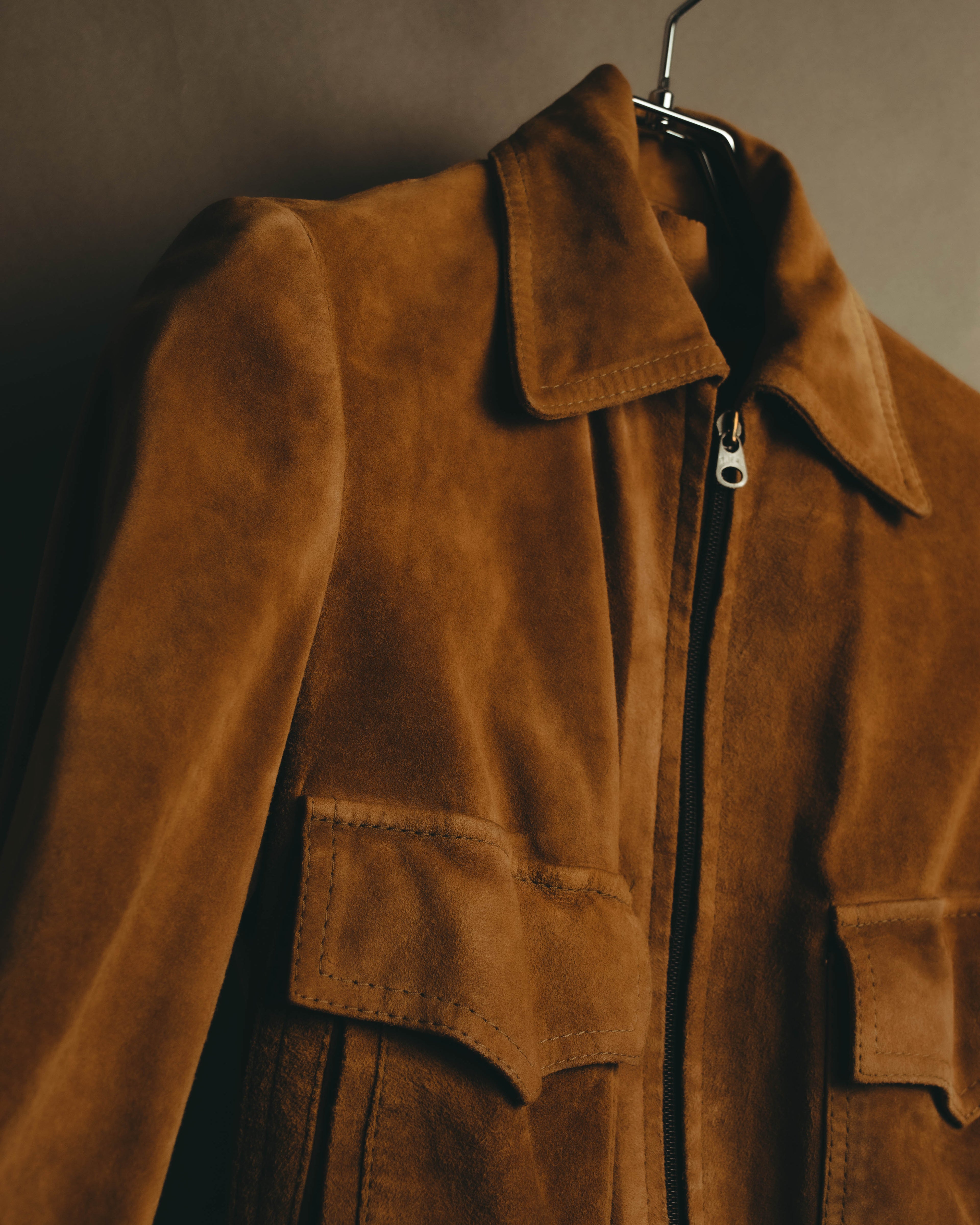 -SPECIAL- “GUCCI” 70’s-80’s Bovine suede bomber jacket