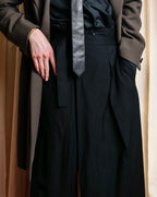 "YOHJI YAMAMOTO +NOIR" Asymmetrical slit sarouel slacks