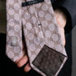 "GUCCI" 100% silk GG pattern jacquard weave neck tie