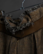 "HERMES" Gaultier period fringe design wrap skirt