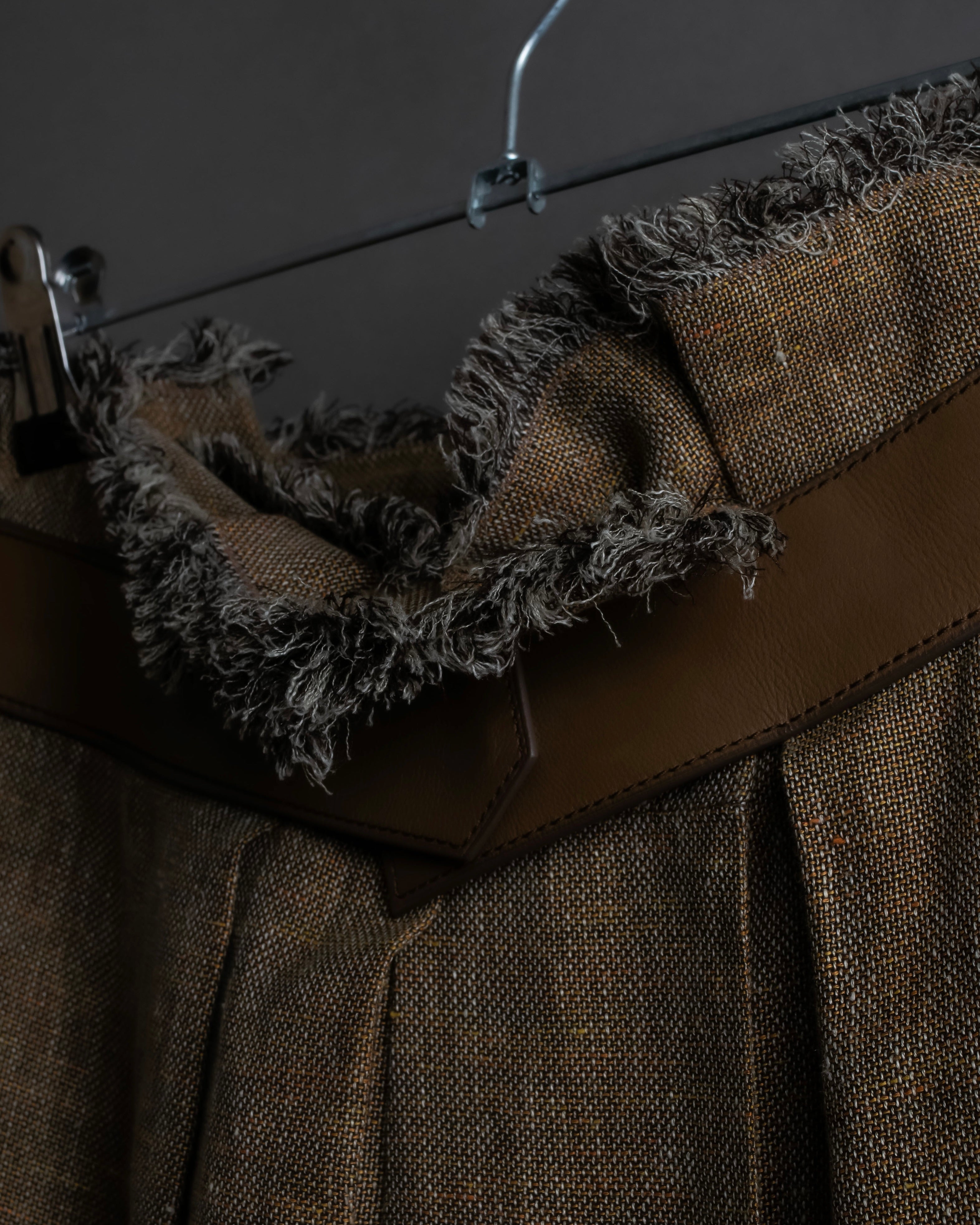 "HERMES" Gaultier period fringe design wrap skirt