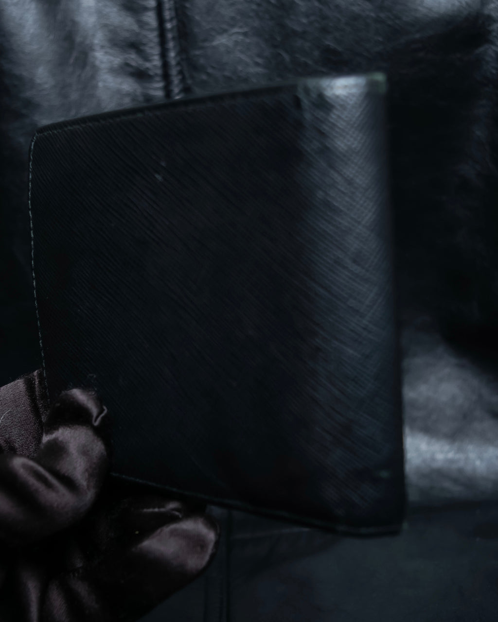 “Prada” Saffiano leather triangle logo wallet